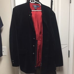 RL black velvet sport coat